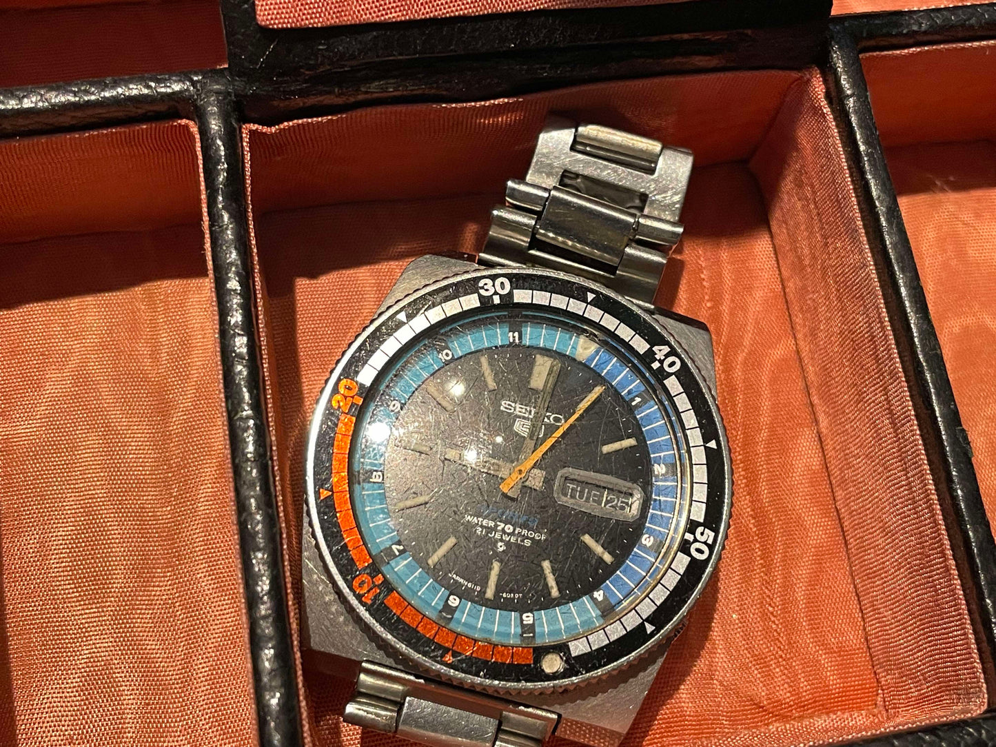 PIONEER スペイン ラムスキン製 ヴィンテージ　ジュエリーケース　アクセサリーケース 宝石箱　時計保管ケース ジュエリーボックス