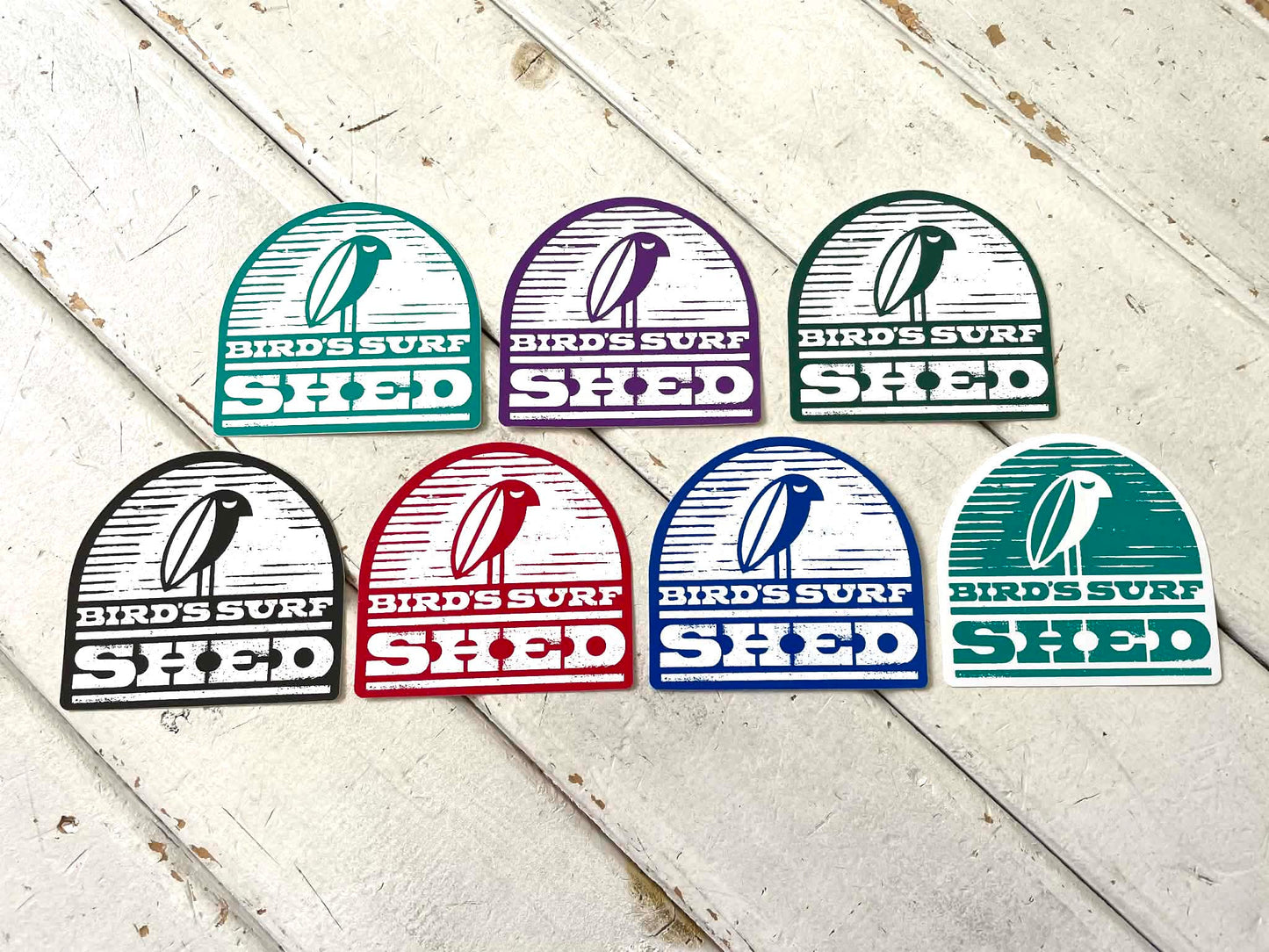 BIRD'S SURF SHED バードサーフシェッド カリフォルニア サンディエゴ サーフショップ ブラック×ホワイト 刺繍 フレックスフィット キャップ 芯なし ステッカー付き