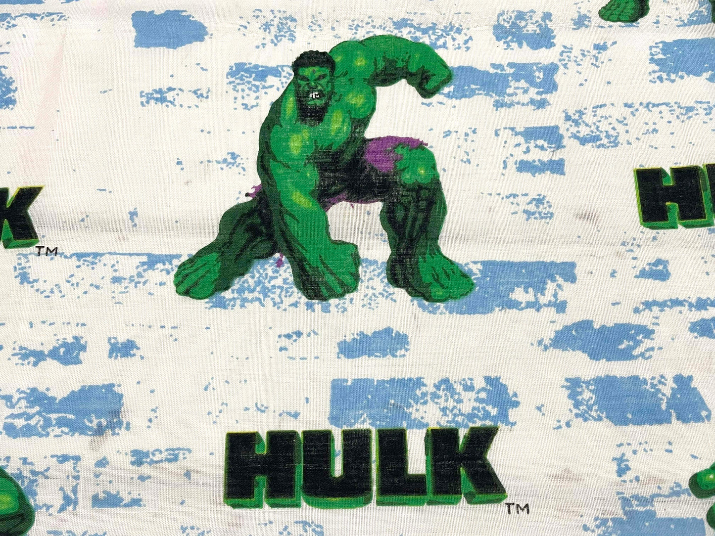 HALK ハルク スーパーヒーロー アメコミ キャラクター ユーズドシーツ ベッドシーツ(フラットタイプ)