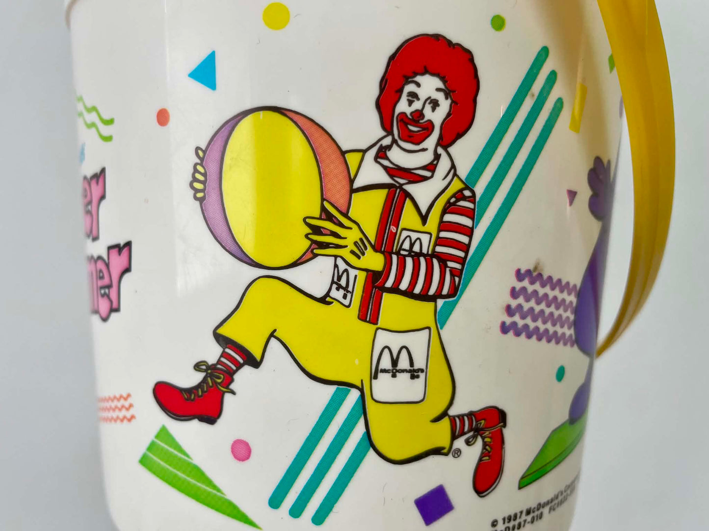 マクドナルド Super Summer ハッピーミール トイ イエロー  80's ヴィンテージ バケツ オモチャ USA