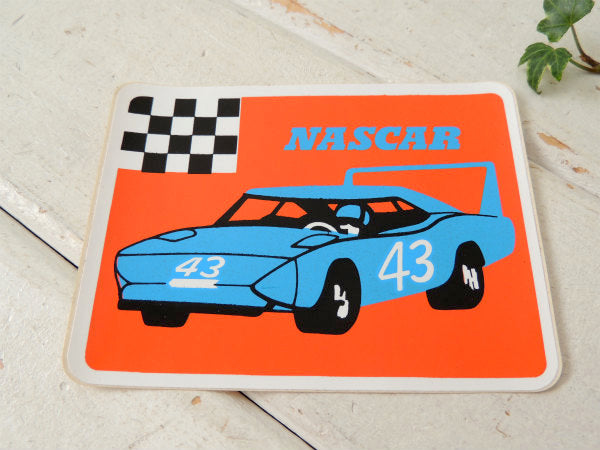 NASCAR 43 アメ車 US チェッカー ビンテージ ステッカー 1970 PLYMOUTH SUPERBIRD プリムス・スーパーバード