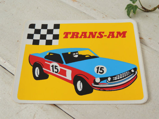 TRANS-AM ポンテアック トランザム アメ車 US チェッカー ビンテージ ステッカー ゼネラルモーターズ