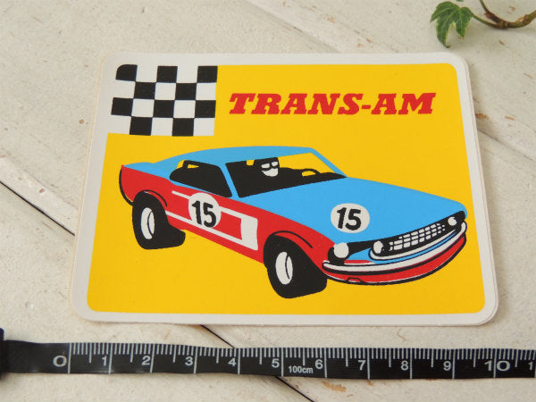 TRANS-AM ポンテアック トランザム アメ車　US チェッカー ビンテージ ステッカー ゼネラルモーターズ
