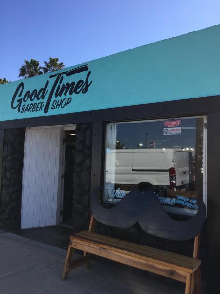 Good Times  インペリアルビーチ カリフォルニア　BARBER SHOP  オリジナル・ステッカー USA
