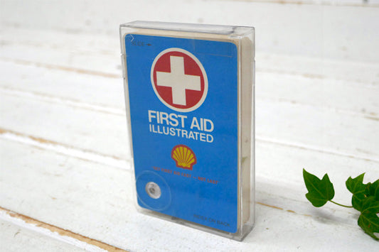FIRST AID シェル SHELLオイル コラボ 救急法 ファーストエイド 70's ヴィンテージ ハンドブック マニュアル 図解 USA
