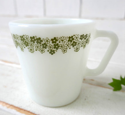 PYREX オールドパイレックス スプリングブロッサム ミルクガラス製 ヴィンテージ マグカップ 食器 USA