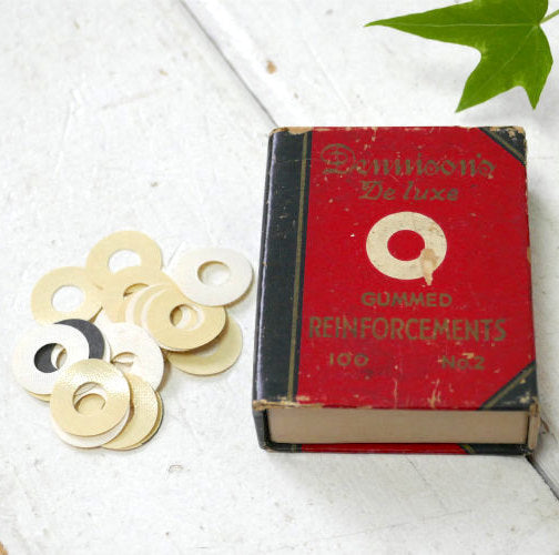 Dennison De Luxe ブック形 パンチラベル入り 30's ヴィンテージ 紙箱 パッケージ USA