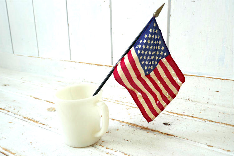 USA アメリカ合衆国 星条旗 ヴィンテージ  アメリカン フラッグ ポール付き ジャンク アメリカンビンテージ 看板