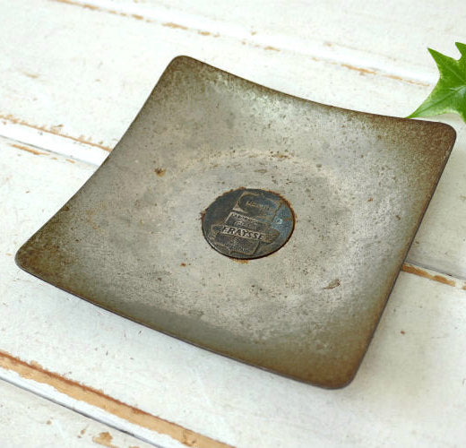 FRAYSSE PARIS フランス メタル製 ハンマードフィニッシュ ヴィンテージ トレイ ケーリュケイオン 薬局 ヴィンテージ フランスプレート