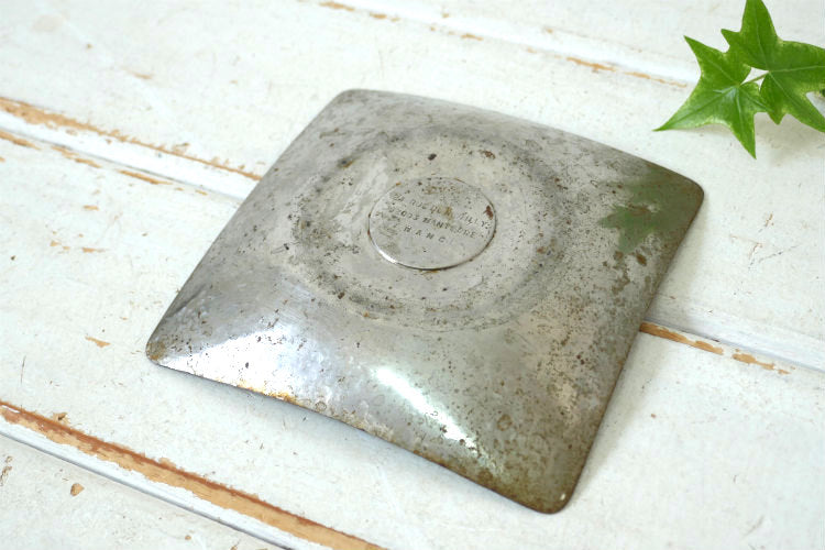 FRAYSSE PARIS フランス メタル製 ハンマードフィニッシュ ヴィンテージ トレイ　ケーリュケイオン 薬局　ヴィンテージ  フランスプレート