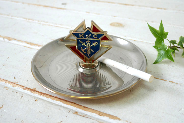Knights of Columbus コロンブスの騎士団 クロム製 ヴィンテージ 灰皿 アシュトレイ 小物入れ USA