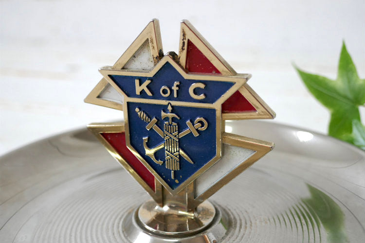 Knights of Columbus コロンブスの騎士団 クロム製 ヴィンテージ 灰皿 アシュトレイ 小物入れ USA