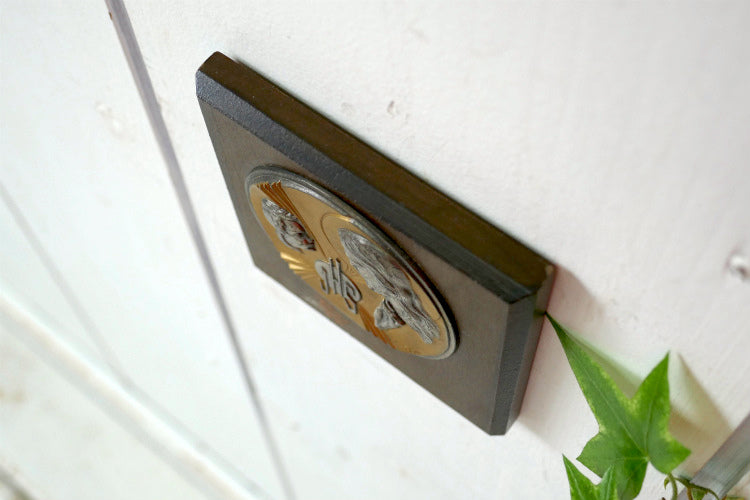 イエスキリスト JHS JESUS HOMINUM SALVATOR イタリア製 アンティーク 壁飾り オブジェ 聖品