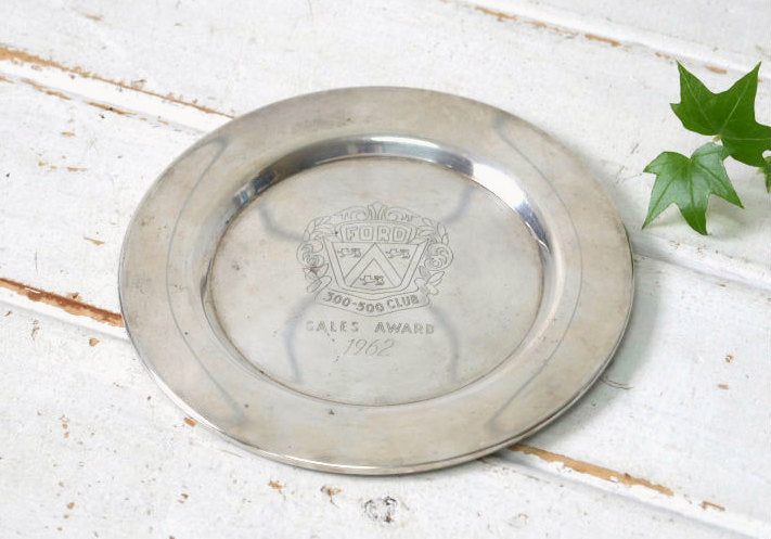 FORD 1962's フォード アメ車 セールスアワード シルバープレート 60's ヴィンテージ トレイ プレート USA