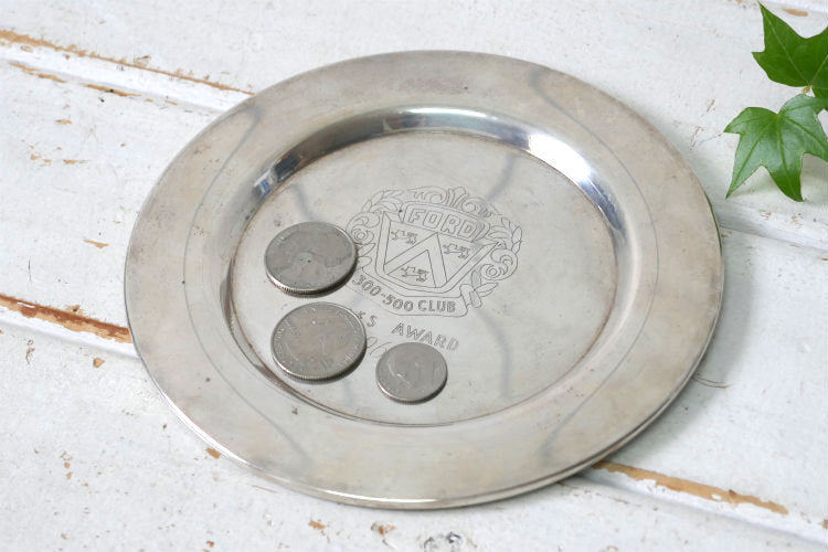 FORD 1962's フォード アメ車 セールスアワード シルバープレート 60's ヴィンテージ トレイ プレート USA