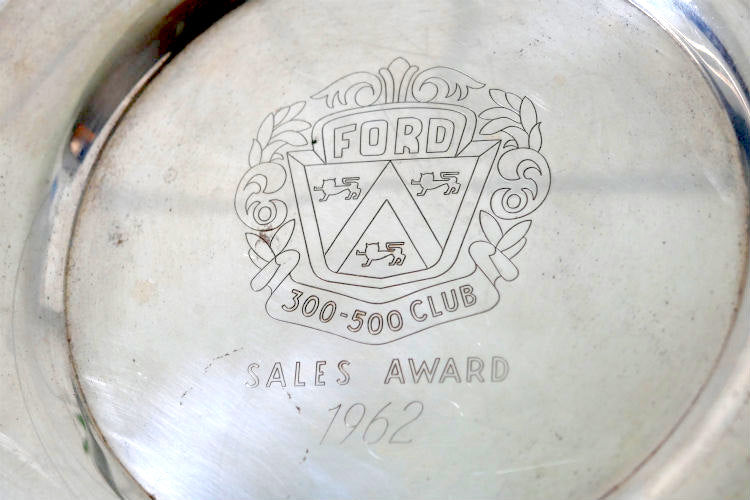 FORD 1962's フォード アメ車 セールスアワード シルバープレート 60's ヴィンテージ トレイ プレート USA