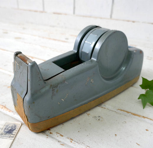 Scotch スコッチ グレー メタル製 ヴィンテージ テープカッター テープディスペンサー USA