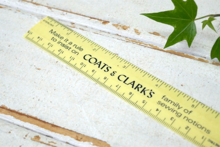 COATS & CLARK'S ヴィンテージ ルーラー 定規 裁縫道具 手芸 アドバタイジング USA