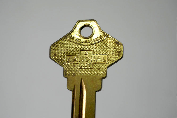 NATIONAL KEY・OLD ナショナル ブランクキー CLEVELAND クリーブランド SC 7 ヴィンテージ・キー・鍵・USA キャラクター ロゴ