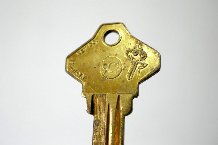 NATIONAL KEY・OLD ナショナル ブランクキー CLEVELAND クリーブランド SC 7 ヴィンテージ・キー・鍵・USA キャラクター ロゴ