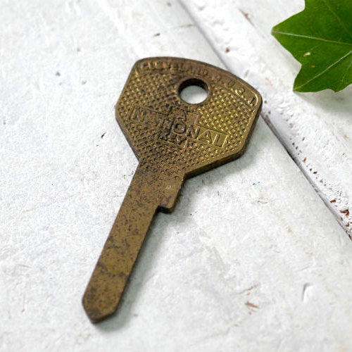 NATIONAL KEY ナショナル OLD ブランクキー クリーブランド H5 ヴィンテージ キー 鍵 USA キャラクター ロゴ デッドストック