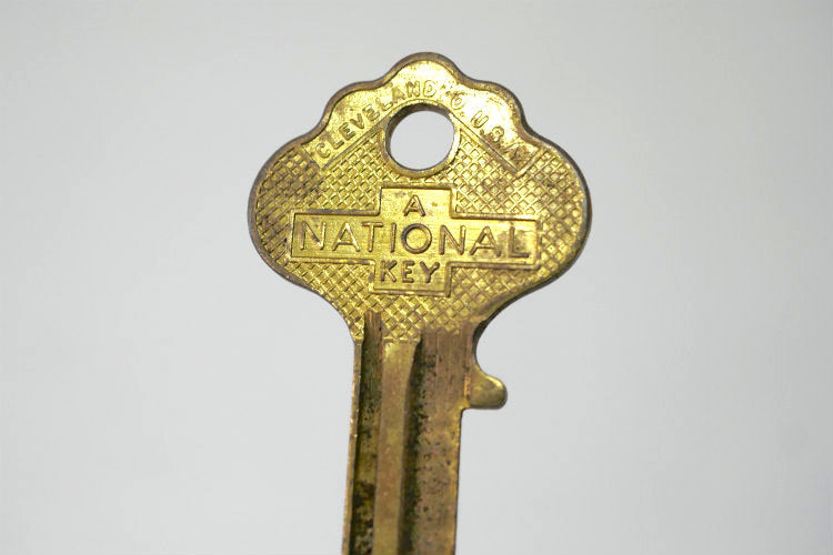 NATIONAL KEY ナショナル OLD ブランクキー クリーブランド IN3 ヴィンテージ キー 鍵 USA キャラクター ロゴ デッドストック