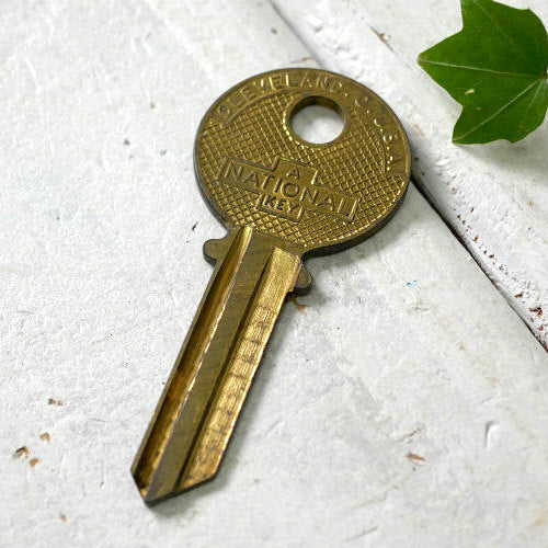 NATIONAL KEY ナショナル OLD ブランクキー クリーブランド T1 ヴィンテージ キー 鍵 USA キャラクター ロゴ デッドストック