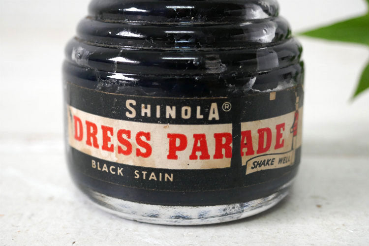 Shinola Dress Parade 50's ヴィンテージ シューポリッシュ シューシャイン 靴磨き ガラス容器 ボトル 瓶 USA
