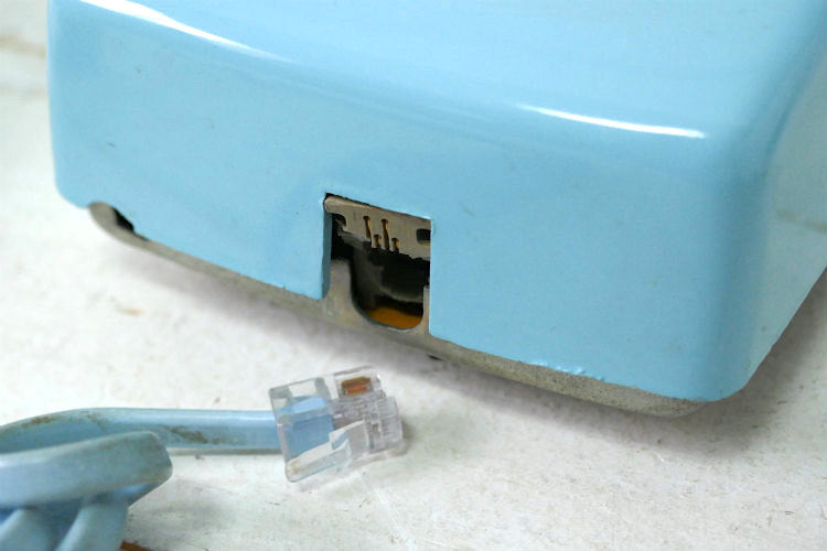 Bell System Western Electric 水色 プッシュボタン 壁掛け レトロ ヴィンテージ 電話機 ウォールフォン USA