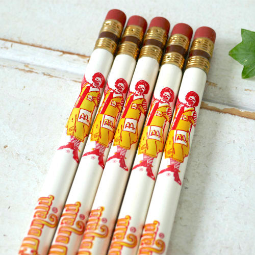 McDonald's マクドナルド 70's 80's デッドストック ヴィンテージ 鉛筆 ペンシル 5本セット