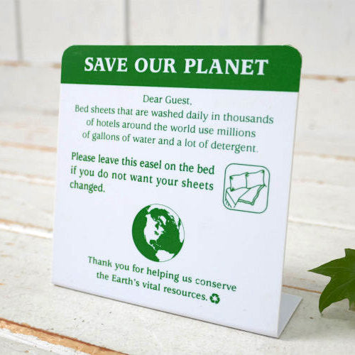 SAVE OUR PLANET 地球 卓上型 モーテル&ホテル サインプレート 卓上サイン カウンターサイン