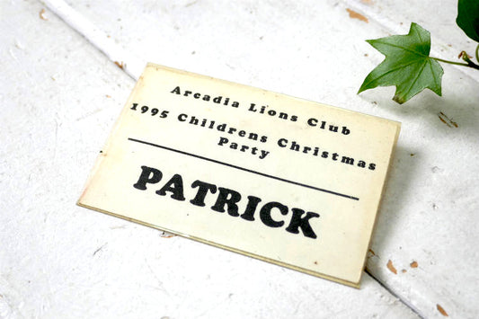 Arcadia Lions Club 1995 Children's ライオンズクラブ・クリスマスパーティー アドバタイジング 名札 バッジ