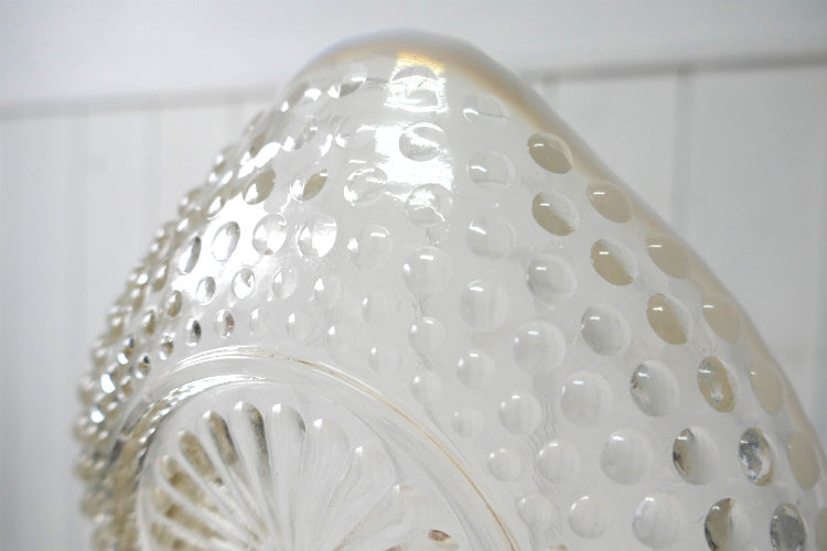 アンカーホッキング ムーンストーン ホブネイル ハンドル付き ハート型 40's ヴィンテージ サービングディッシュ キャンディトレイ 皿 食器