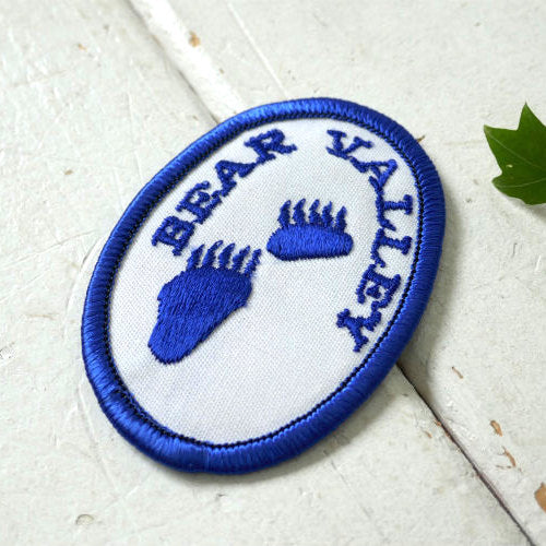 BEAR VALLEY ベアバレー 足跡 デッドッストック 未使用 ヴィンテージ ワッペン カリフォルニア 刺繍 USA