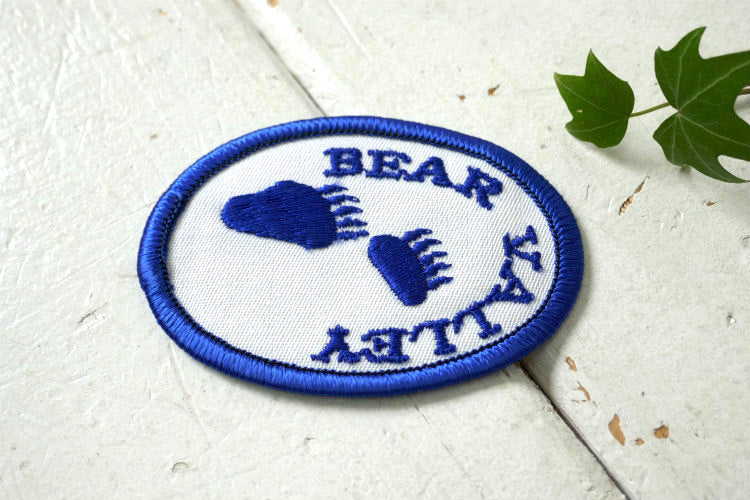 BEAR VALLEY ベアバレー 足跡 デッドッストック 未使用 ヴィンテージ ワッペン カリフォルニア 刺繍 USA