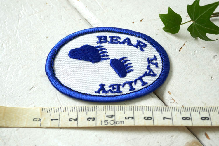 BEAR VALLEY ベアバレー 足跡 デッドッストック 未使用 ヴィンテージ ワッペン カリフォルニア 刺繍 USA