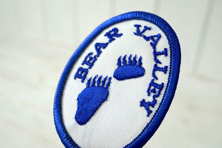 BEAR VALLEY ベアバレー 足跡 デッドッストック 未使用 ヴィンテージ ワッペン カリフォルニア 刺繍 USA