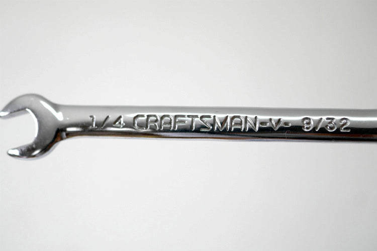 CRAFTSMAN クラフトマン DIY ヴィンテージ 1/4 CRAFTSMAN-V- 9/32 コンビネーションレンチ 工具 ガレージ 工業系 キーホルダー