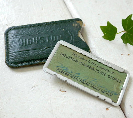 HOUSTON Charga Plate Stores ヒューストン ヴィンテージ チャージプレート クレジットカード 初期チャージカードシステム USA