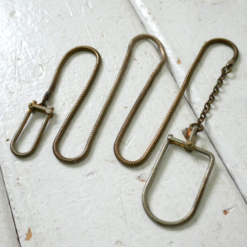 懐中時計用 ゴールドトーン メタル製 アンティーク スネークチェーン 丸アズキチェーン アクセサリー USA