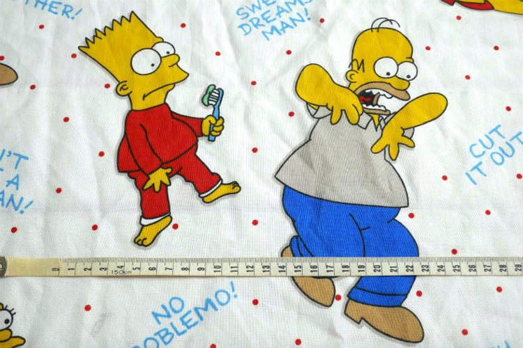 シンプソンズ The Simpsons アメコミ キャラクター ビンテージ ユーズドシーツ フラットシーツ ハーフサイズ 1/2 リメイク USA