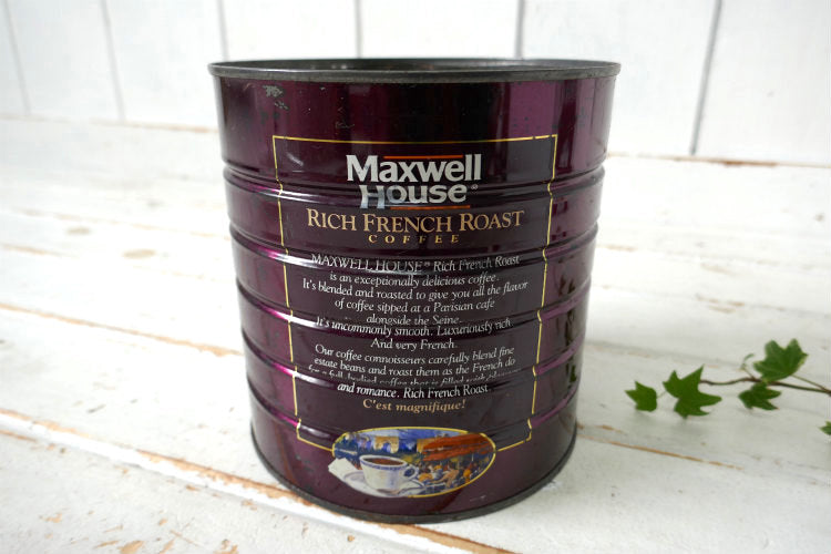 1892's~老舗 Maxwell House 100周年記念 COFFEE フレンチロースト ヴィンテージ コーヒー缶 USA ティン缶