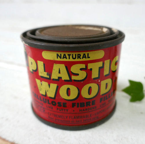 BOYLE MIDWAY INC PLASTIC WOOD ウッドプラスティック ヴィンテージ ティン缶 容器 USA