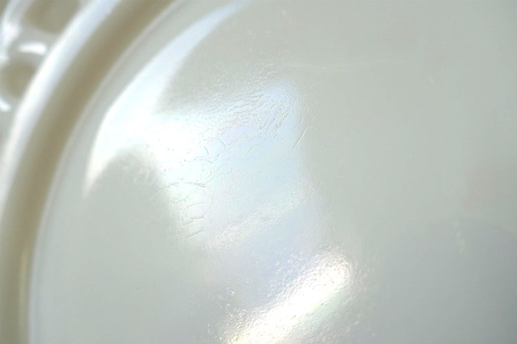アンカーホッキング レースエッジ オールドコロニー ミルクガラス 50's ヴィンテージ プレート 皿 食器 USA