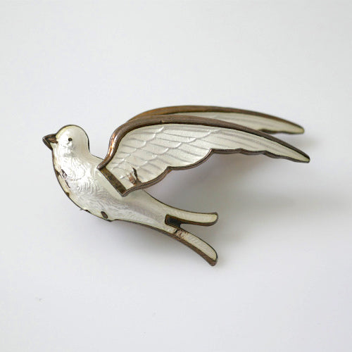 Bernard Meldahl ノルウェー ツバメ 鳥 幸せのシンボル スターリングシルバー製 50's ヴィンテージ ブローチ アクセサリー コスチュームジュエリー USA