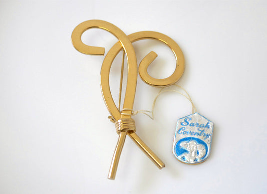 サラ コンベントリー Sarah Coventry タグ付き シンプル モダン 50's ヴィンテージ ブローチ アクセサリー コスチュームジュエリー USA