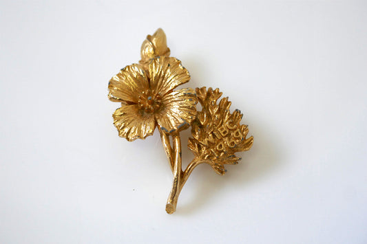 WIBC 1969年 アメリカ女子 国際 ボウリング協会 アワード フラワー ヴィンテージ ブローチ アクセサリー コスチュームジュエリー USA