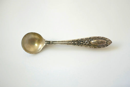 スプーン STERLING シルバー製 花柄 アンティーク ブローチ コスチュームジュエリー アクセサリー USA