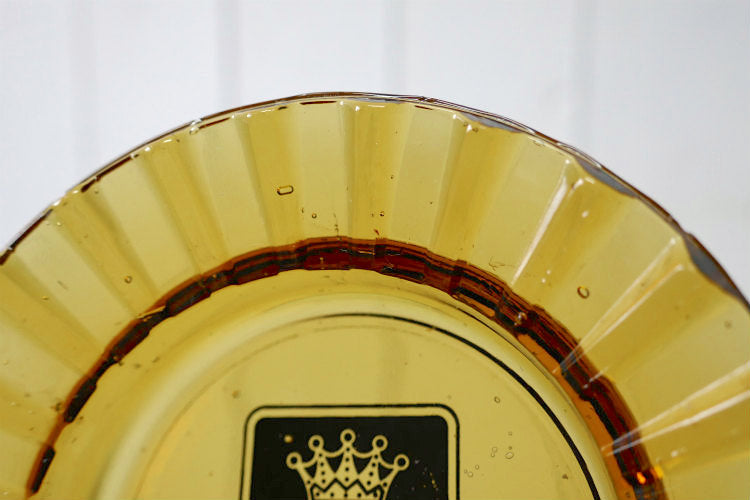 Best Western Worldwide Lodging ベストウエスタン アンバー ガラス製 ヴィンテージ 灰皿 アシュトレイ アドバタイジング USA