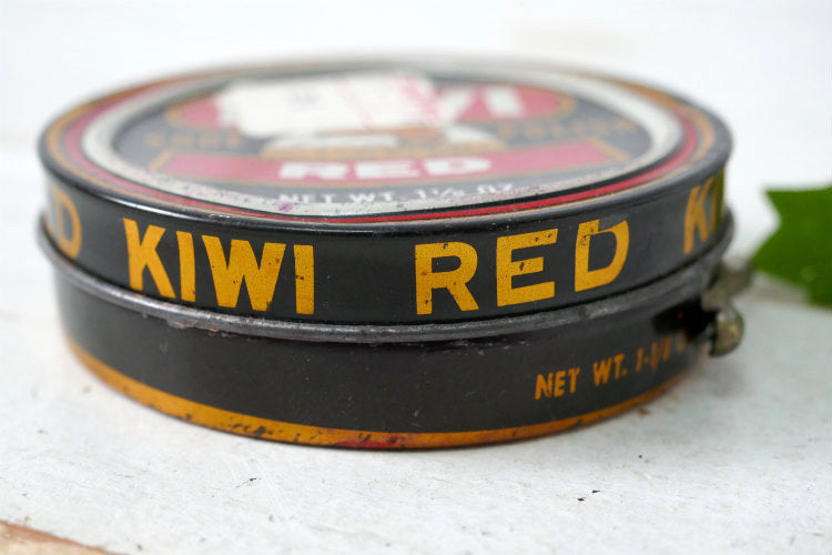 RED シュー ポリッシュ　MADE BY THE KIWI  ヴィンテージ  ティン缶 靴磨き USA